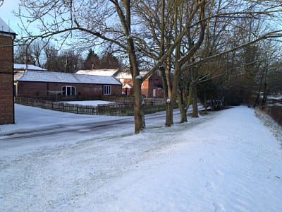 Winter scenes of Riverside Farm Cottages